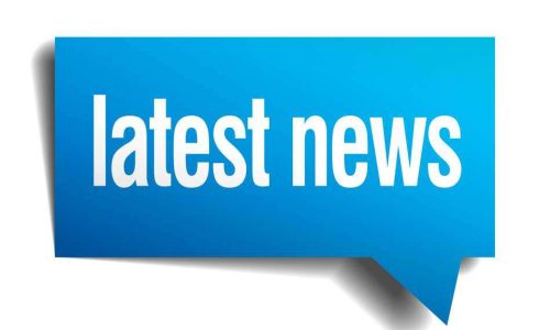 latest news blue 3d realistic paper speech bubble