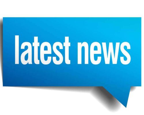 latest news blue 3d realistic paper speech bubble