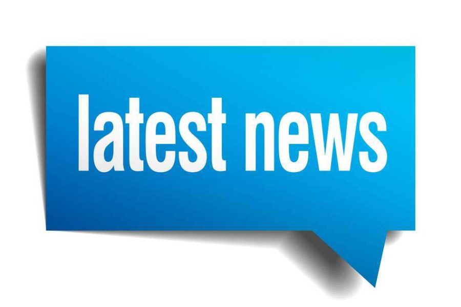 latest news blue 3d realistic paper speech bubble